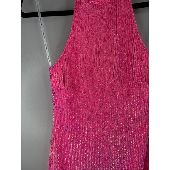 NWT Retrofête Alexis Sequin Mini Dress Hyper Pink Size XXS 2XS BARBIE *Flawed - Picture 5 of 7